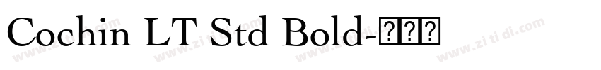 Cochin LT Std Bold字体转换